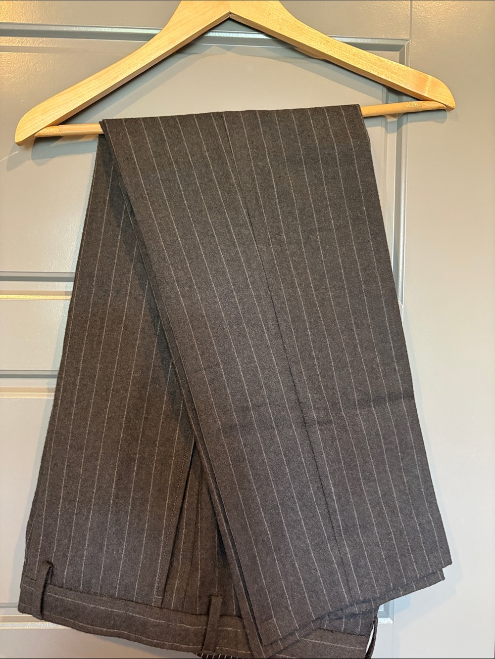 Banana Republic Brown with Charcoal Pinstripe Dress Pants
